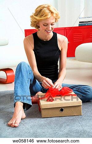 barefoot, bow, at-home View Large Photo Image Stock Photograph - barefoot, bow, at-home. Fotosearch