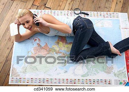barefoot, calling, blond, at-home View Large Photo Image Stock Photo - barefoot, calling, blond, at-home. Fotosearch