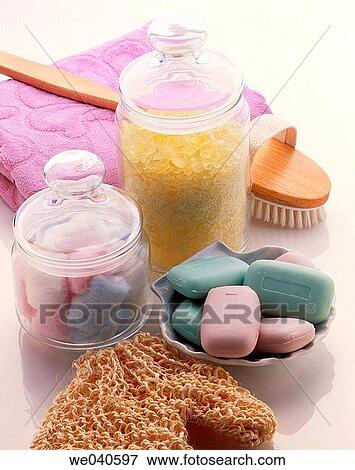 Bath supplies View Large Photo Image Stock Photo - Bath supplies. Fotosearch