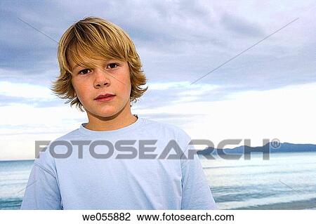 beach, boy, child, cloudy View Large Photo Image Stock Image - beach, boy, child, cloudy. Fotosearch