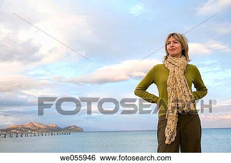 beach, calm, absorbed View Large Photo Image Stock Photograph - beach, calm, absorbed. Fotosearch