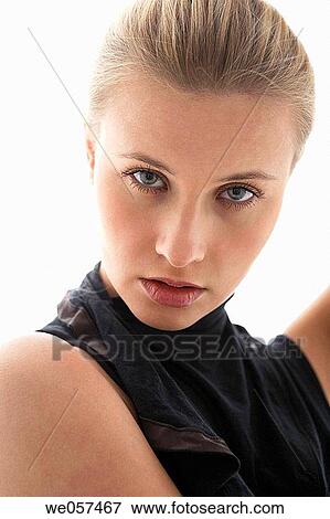 beauty, blond, blue eyes, Close-up View Large Photo Image Stock Photo - beauty, blond, blue eyes, Close-up. Fotosearch