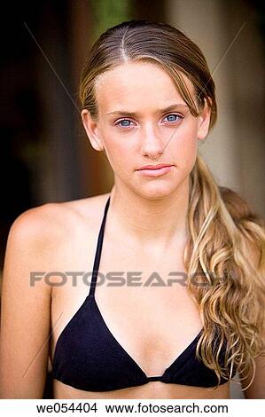 Picture - beauty, blue eyes, adolescence. Fotosearch