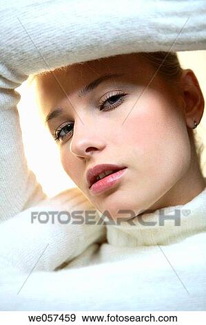 beauty, carnality, blue eyes, arm View Large Photo Image Stock Photo - beauty, carnality, blue eyes, arm. Fotosearch