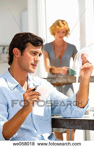 bill, checking, check, at-home View Large Photo Image Stock Photo - bill, checking, check, at-home. Fotosearch