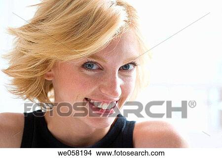 blond, blue eyes, Close-up View Large Photo Image Picture - blond, blue eyes, Close-up. Fotosearch