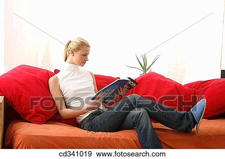 blond, calm, at-home View Large Photo Image Stock Photo - blond, calm, at-home. Fotosearch