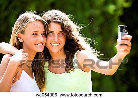 blond, camera, brunette, adolescence View Large Photo Image Stock Photograph - blond, camera, brunette, adolescence. Fotosearch