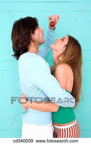 Stock Photo - bond, cherry, bonding, affection. Fotosearch