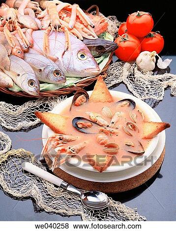 ? Bouillabaisse? traditional Proven? al fish stew View Large Photo Image Stock Photo - ? Bouillabaisse? traditional Proven? al fish stew. Fotosearch