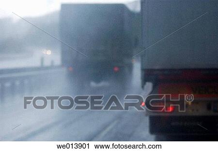 Stock Image - Brake light, day, dangerous, danger, activity. Fotosearch