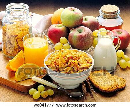 Breakfast, corn flakes View Large Photo Image Stock Photo - Breakfast, corn flakes. Fotosearch