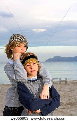 brother, arms folded, boy, beach, autumn, Arms crossed View Large Photo Image Stock Image - brother, arms folded, boy, beach, autumn, Arms crossed. Fotosearch