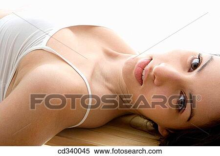 Brown eye, brunette, carnality View Large Photo Image Stock Photography - Brown eye, brunette, carnality. Fotosearch