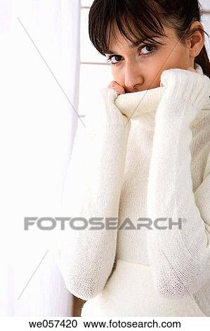 brunette, carnality, cold View Large Photo Image Stock Image - brunette, carnality, cold. Fotosearch
