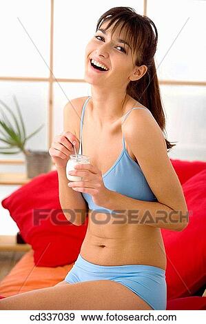 brunette, contemporary, Dairy produce View Large Photo Image Stock Photo - brunette, contemporary, Dairy produce. Fotosearch