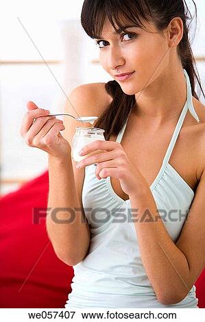 brunette, contemporary, Dairy produce View Large Photo Image Stock Photo - brunette, contemporary, Dairy produce. Fotosearch