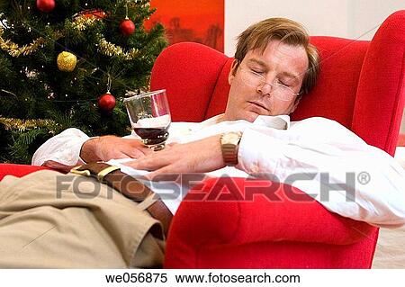 Stock Photography - chair, Christmas tree, Christmas, at-home. Fotosearch