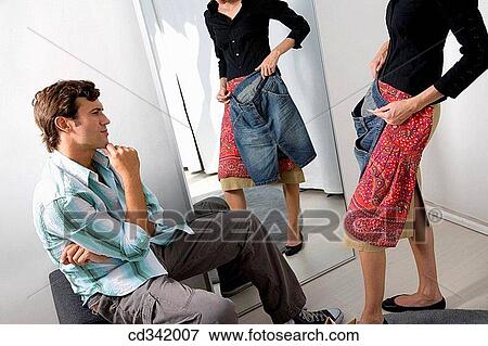 changing-room, choice, choosing, Clothing store View Large Photo Image Stock Photo - changing-room, choice, choosing, Clothing store. Fotosearch