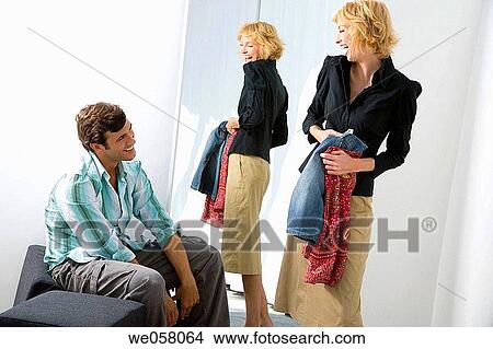 changing-room, Clothing store, contemporary View Large Photo Image Picture - changing-room, Clothing store, contemporary. Fotosearch