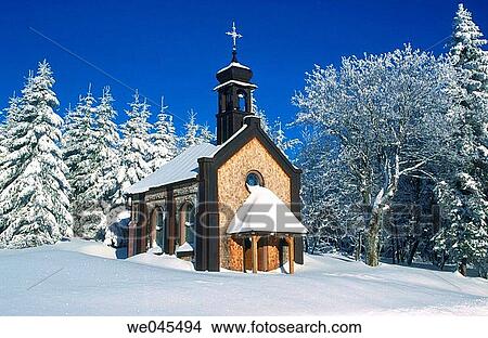 Chapel in the mountains near Freiburg. Black Forest. Germany View Large Photo Image Picture - Chapel in the mountains near Freiburg. Black Forest. Germany. Fotosearch
