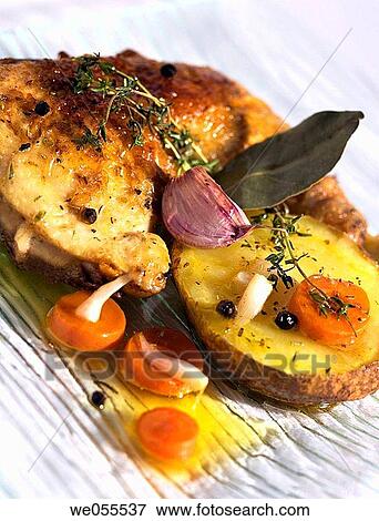 Chicken thigh in white? escabeche? View Large Photo Image Stock Photo - Chicken thigh in white? escabeche?. Fotosearch
