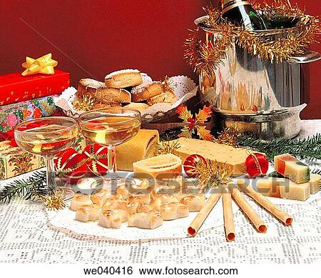 Stock Photograph - Christmas desserts. Fotosearch