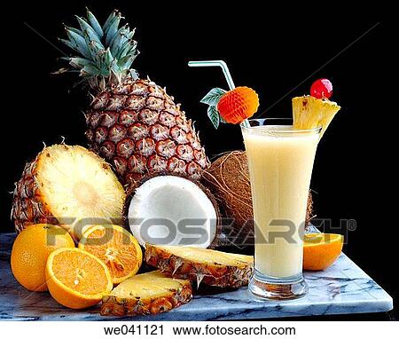 Coco Kiss non alcoholic cocktail View Large Photo Image Stock Image - Coco Kiss non alcoholic cocktail. Fotosearch