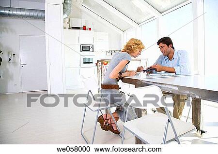 Stock Image - computer, contemporary, at-home. Fotosearch