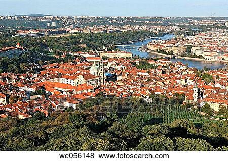 Czech Republic. Prague. Lesser Town (Mala Strana). Vltava River View Large Photo Image Stock Photo - Czech Republic. Prague. Lesser Town (Mala Strana). Vltava River. Fotosearch