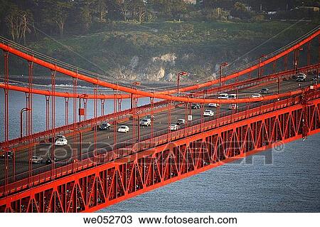 Detail of the bridge deck of the Golden Gate Bridge, San Francisco, California, United States of America View Large Photo Image Stock Image - Detail of the bridge deck of the Golden Gate Bridge, San Francisco, California, United States of America. Fotosearch