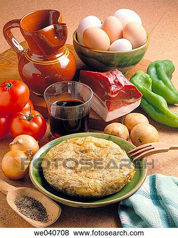 Etxarri omelette View Large Photo Image Stock Photo - Etxarri omelette. Fotosearch