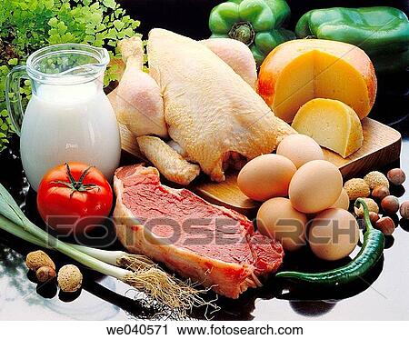 Food containing proteins View Large Photo Image Stock Image - Food containing proteins. Fotosearch