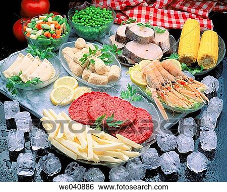 Frozen food View Large Photo Image Stock Photograph - Frozen food. Fotosearch