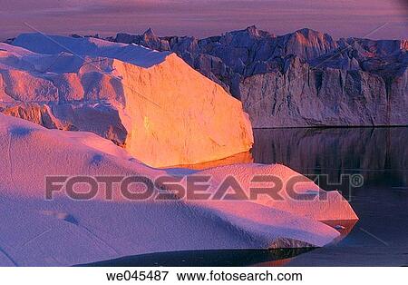 Iceberg in Ilulissat Icefjord, Jakobshavn glacier, Disko Bay. Greenland View Large Photo Image Stock Photo - Iceberg in Ilulissat Icefjord, Jakobshavn glacier, Disko Bay. Greenland. Fotosearch