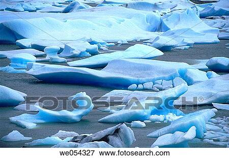 Icebergs on Grey Lake, Torres del Paine National Park. Patagonia, Argentina View Large Photo Image Stock Photo - Icebergs on Grey Lake, Torres del Paine National Park. Patagonia, Argentina. Fotosearch