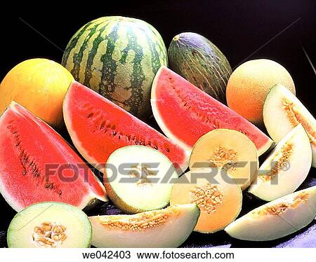 Melons and watermelons View Large Photo Image Stock Image - Melons and watermelons. Fotosearch