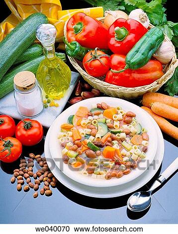 Stock Image - Minestrone. Fotosearch