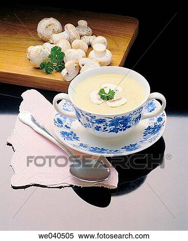 Mushroom soup View Large Photo Image Stock Photography - Mushroom soup. Fotosearch