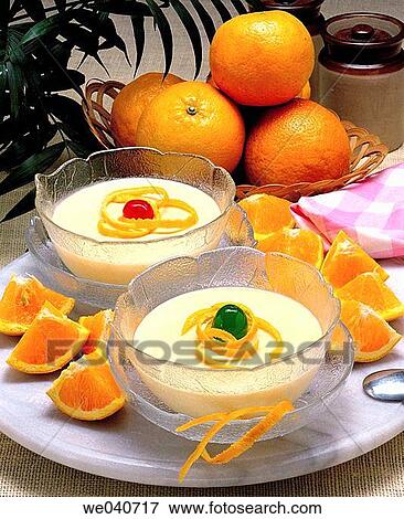 Stock Photo - Orange mousse. Fotosearch