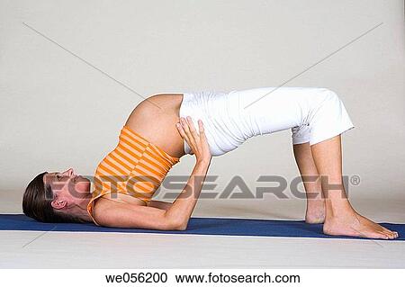 Pregnant Woman Doing Yoga View Large Photo Image Stock Image - Pregnant Woman Doing Yoga. Fotosearch