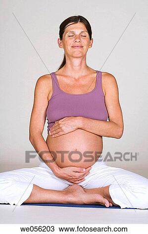 Pregnant Woman Doing Yoga View Large Photo Image Stock Image - Pregnant Woman Doing Yoga. Fotosearch