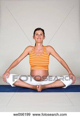 Pregnant Woman Doing Yoga View Large Photo Image Stock Photo - Pregnant Woman Doing Yoga. Fotosearch