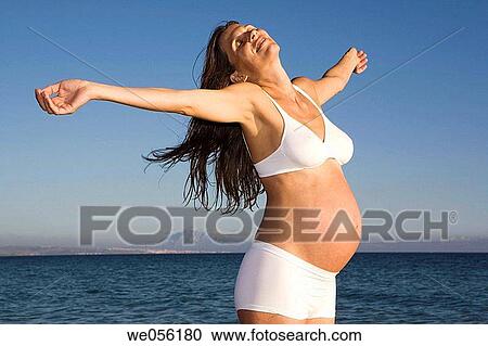 Pregnant Woman Enjoying Life View Large Photo Image Stock Image - Pregnant Woman Enjoying Life. Fotosearch