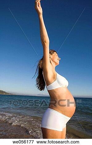 Pregnant Woman Enjoying Life View Large Photo Image Stock Photo - Pregnant Woman Enjoying Life. Fotosearch
