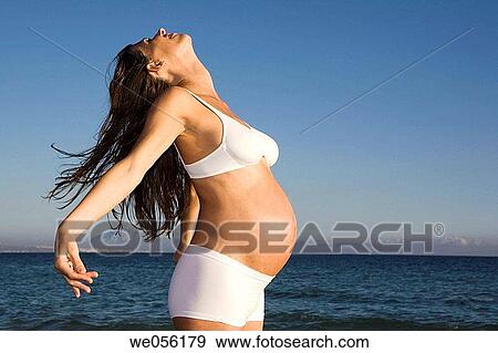 Pregnant Woman Enjoying Life View Large Photo Image Stock Photo - Pregnant Woman Enjoying Life. Fotosearch