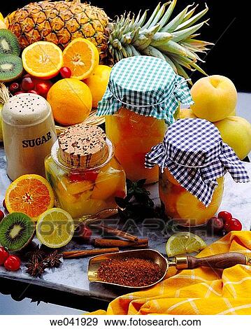 Preserved food, fruits View Large Photo Image Stock Photo - Preserved food, fruits. Fotosearch