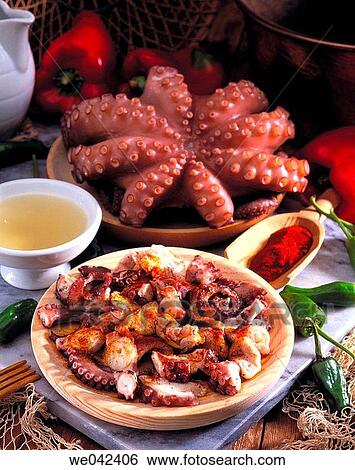 ? Pulpo a feira? octopus in Galician style View Large Photo Image Stock Photograph - ? Pulpo a feira? octopus in Galician style. Fotosearch
