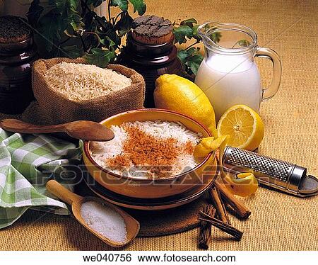 Rice with milk View Large Photo Image Stock Photograph - Rice with milk. Fotosearch