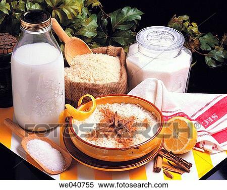 Rice with milk View Large Photo Image Stock Photography - Rice with milk. Fotosearch